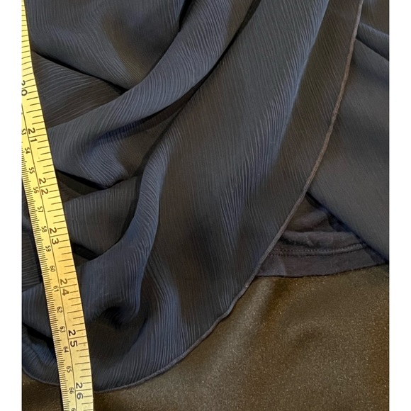 Anthropologie Deletta Sleeveless Shirt Rosette Flower Draped Chiffon-Like Size S - Picture 11 of 11